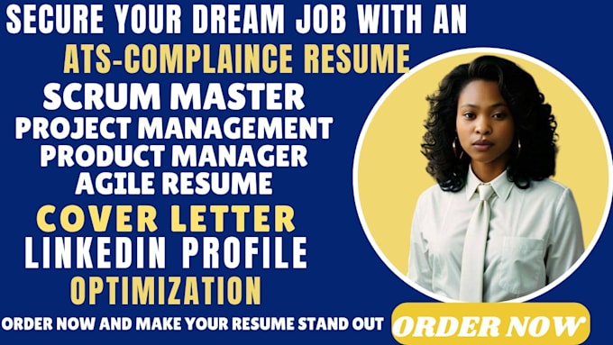 write professional scrum master resuming and cover letter