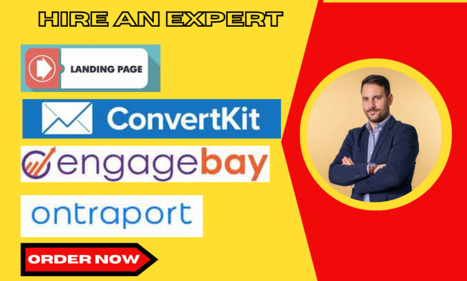 Set up convertkit yotpo sms ontraport engagebay and landing page by
