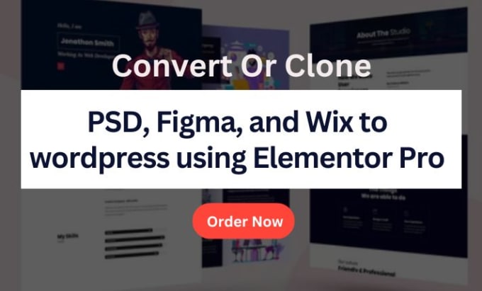 convert figma to wordpress, wix, PSD to wordpress, figma to elementor