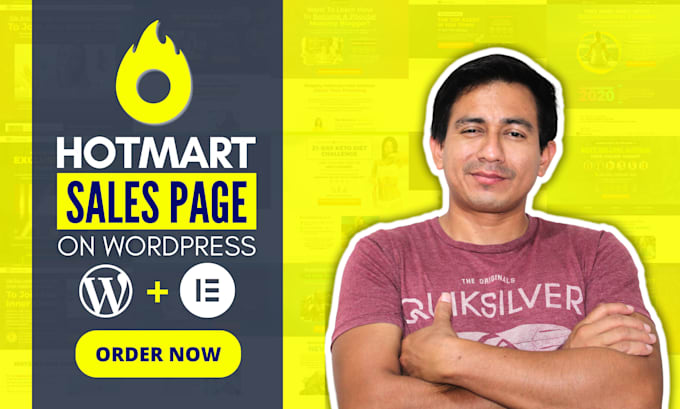 design a wordpress sales page for hotmart