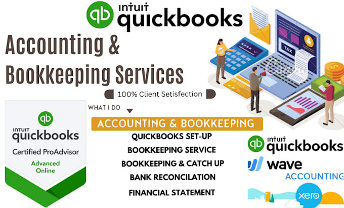 do quickbooks online bookkeeping, setup error fixing, reconciliation, accountant