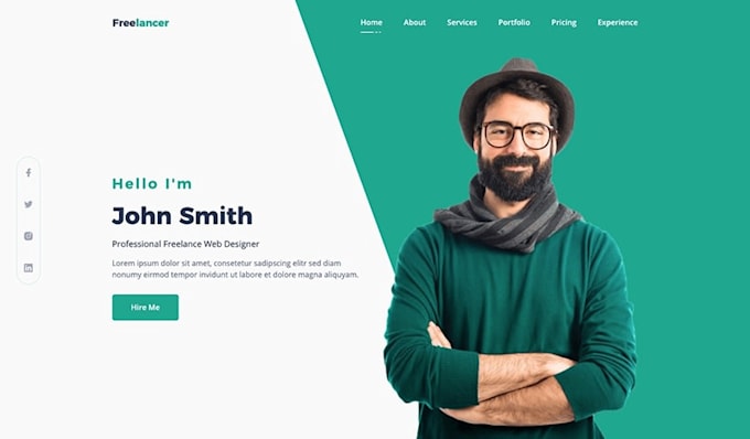 create professional portfolio website for you