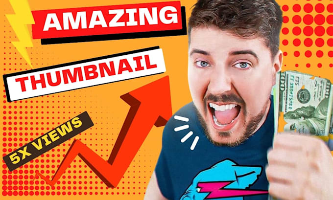 design amazing youtube thumbnail design for you