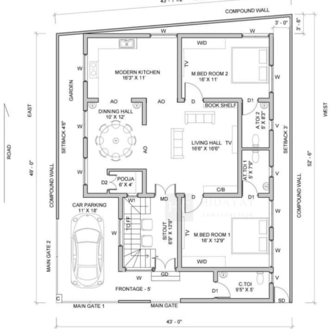 Amazing 2d House Plan 2d Floor Plan Architectural Blueprints City Permit