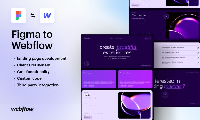Convert figma to webflow as an expert by Ahmadali9012 | Fiverr