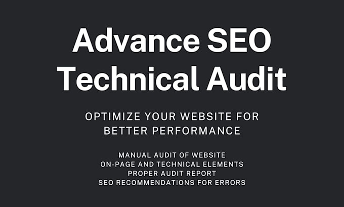 do technical audit of your website