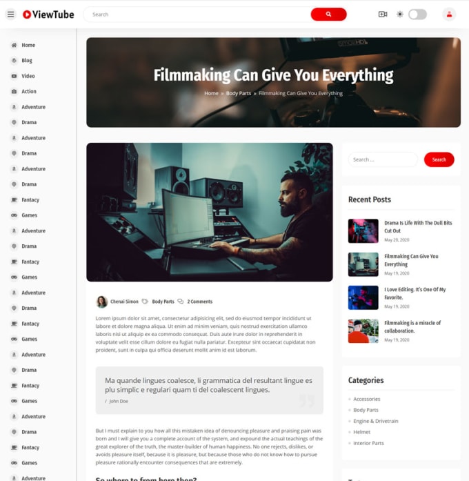 Youtube streaming website store