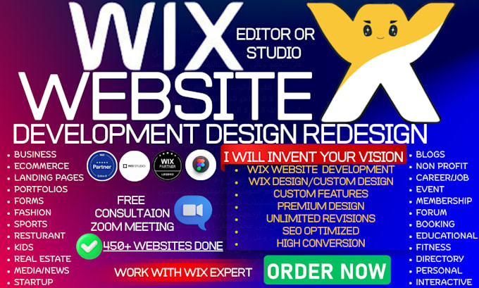 develop design redesign your wix studio or editor website