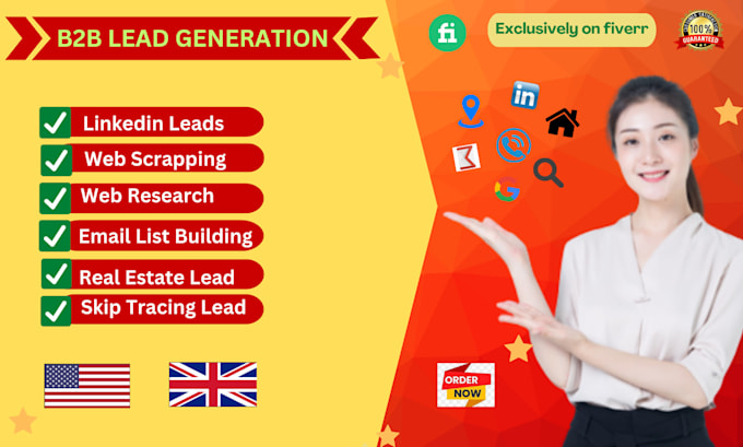 do b2b lead generation, web scrapping, and real estate leads
