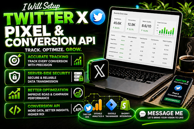 setup twitter x pixel conversion api within a hour