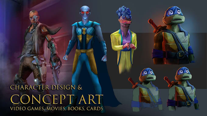 draw character game concept art