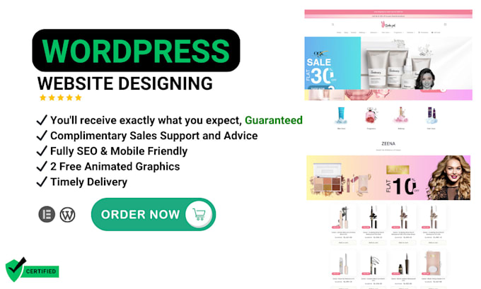 design and develop a professional elegant wordpress website