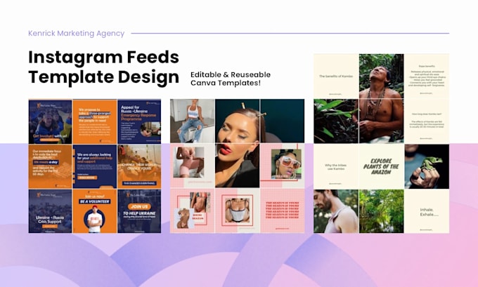 design an instagram feed template design for you