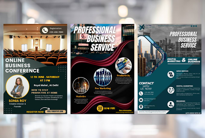 design professional business flyer and brochure to enhance your brand visibility