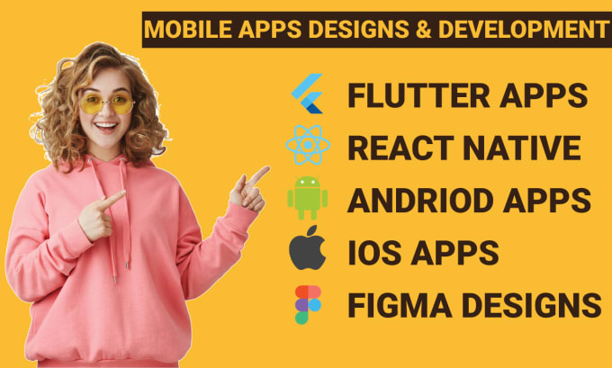 Build mobile app in flutter react native for ios and android by Eve ...