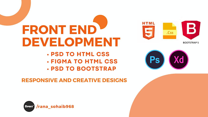 Convert psd to html figma to html css using bootstrap for responsive ...