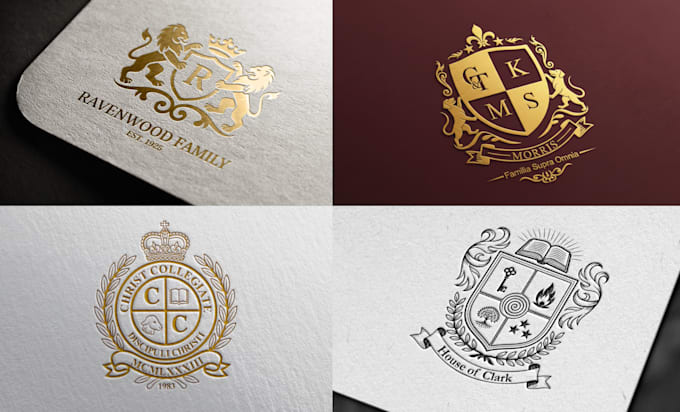 design a coat of arms, family crest, heraldic emblem and luxury logo design