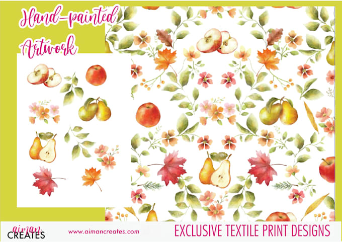 design watercolor textile print pattern designs