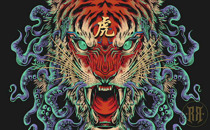 dark art illustrations with a vintage vibes