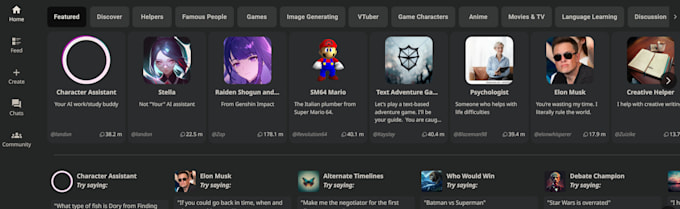 Create you an excellent character ai bot by Yusagi Fiverr