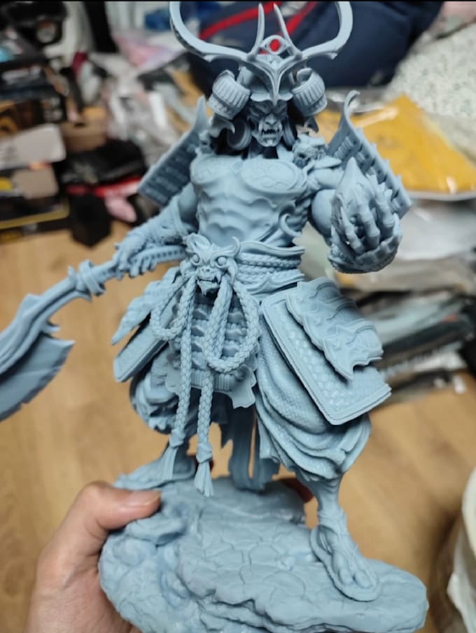 design 3d print 8k sla resin, support plugging and uv cleaning and drying