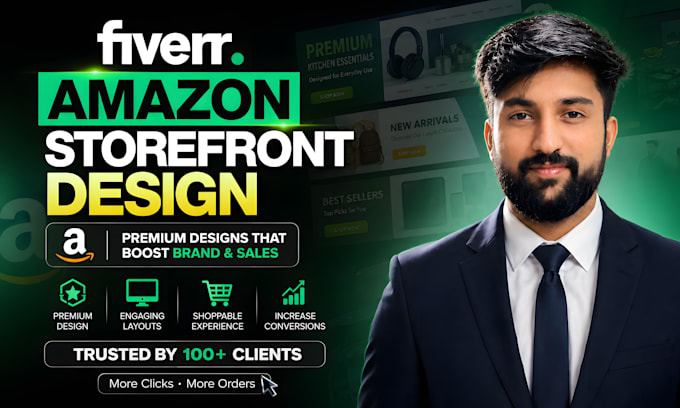create and setup amazon brand storefront design, fba store and landing page