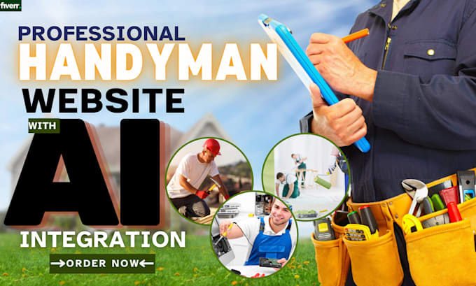 build beatify handyman, hvac, construction and repair website with ai integrated