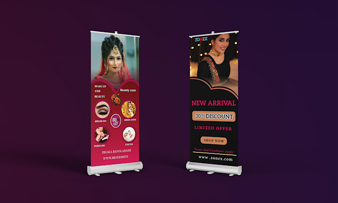 design creative eye catching roll up banner for your business