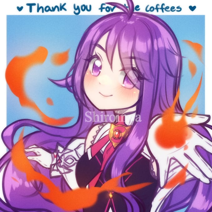 Draw a cute simple bust up illustration by Shiroinya Fiverr