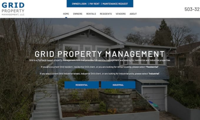 Build property management website appfolio website rental website by