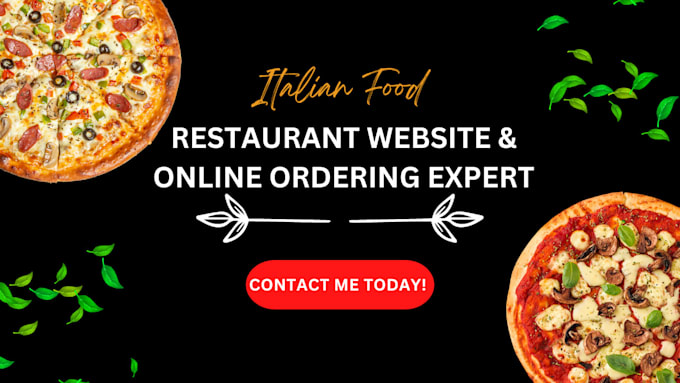 create restaurant website with a seamless ordering system