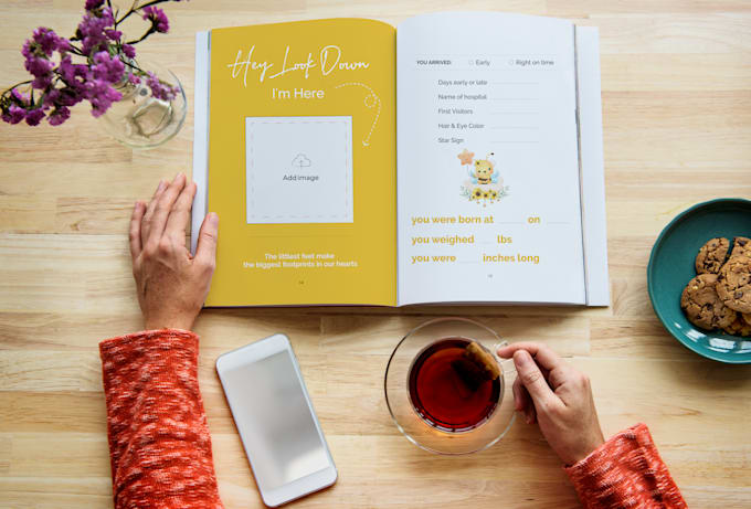 design baby memories and pregnancy book, milestone cards