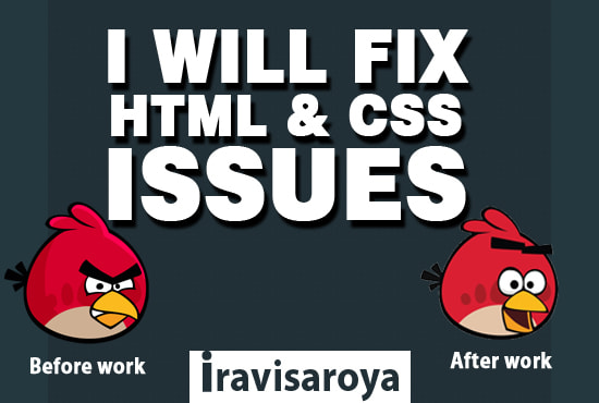 Solve html css issues quick by Ravisaroya | Fiverr