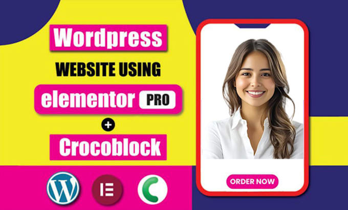 design or redesign wordpress website with elementor pro and crocoblock