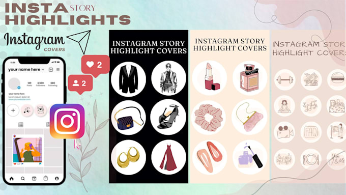 create custom instagram story highlights icons
