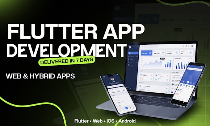 develop flutter web and hybird app in 7 days only