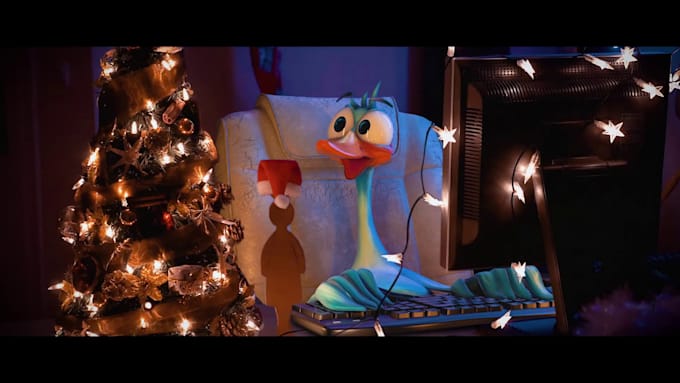 make christmas goose greeting video, intro