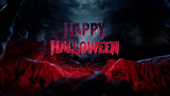 create dark forest halloween intro, video