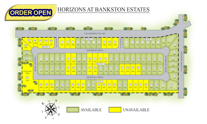 render 2d site plans, town plan, property map design