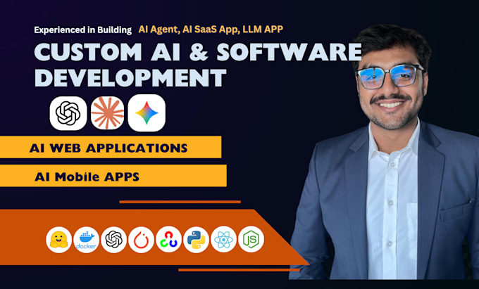 build ai web app, ai saas platform, ai chatbot and ai agent as ai engineer