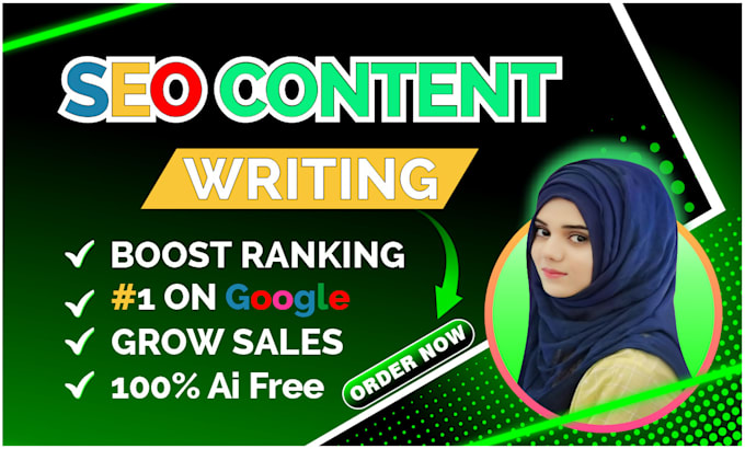 write professional SEO optimized articles, blog posts, or website content