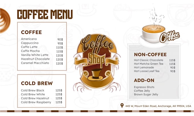 design restaurant animated video menu