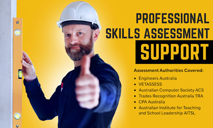 assist with ea vetassess acs and tra skills assessments
