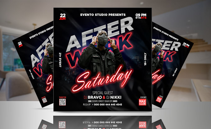 design dj, nightclub, party and event flyer posters