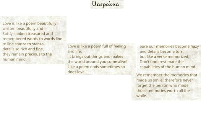 turn your ideas and thoughts into poems