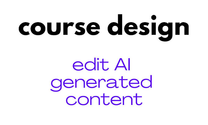 edit your ai generated content for your online course