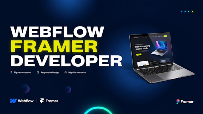 convert figma to webflow or framer, fix responsiveness and bugs