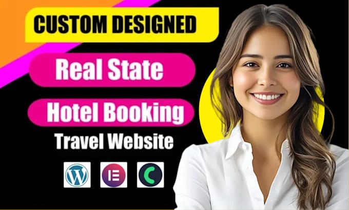 create a hotel, travel, or real estate website by using elementor and crocoblock
