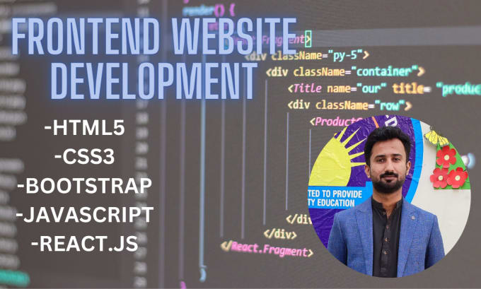 Be your front end developer using html css bootstrap and react js by ...