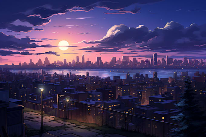 create amazing city environment background concept design